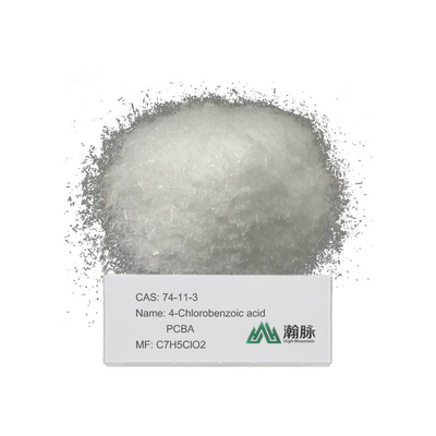 PCBA P-Chlorbenzoic Acid الوسطى الكيميائي 4-Chlorobenzoic Acid CAS 74-11-3 C7H5ClO2